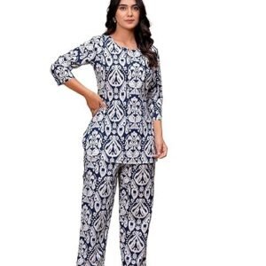 Women's Floral Printed Kurta with Palazzo Set for Women |Material: Pure Cotton