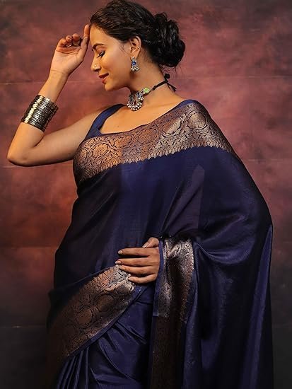 Women's Banarasi Saree Pure Kanjivaram Silk Saree Soft new ladies 2025 Design Wear Pattu Sarees Latest Sadi Party Sari collections With Blouse Piece - Image 4