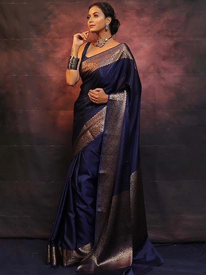 Women's Banarasi Saree Pure Kanjivaram Silk Saree Soft new ladies 2025 Design Wear Pattu Sarees Latest Sadi Party Sari collections With Blouse Piece - Image 3