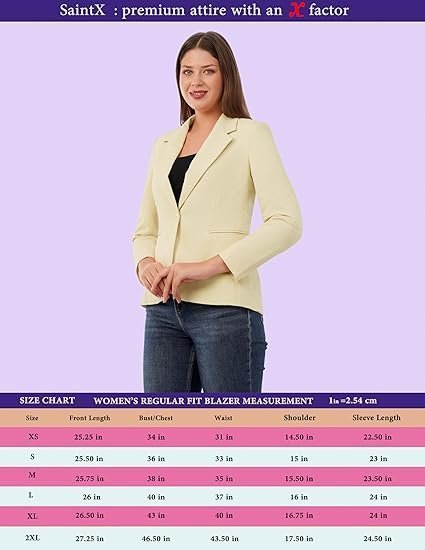 Women's Premium Blazer | Fully Lined | Regular Fit | 4-Way Stretchable Ultra-Light Fabric | Fashion-Forward | Office/Meetings - Image 4