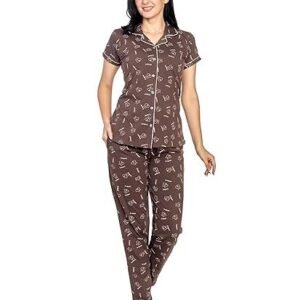 Night Suit for Women| Night Dresses for Women Cotton| Soft Cotton T-Shirt & Pyjama| Comfortable Loungewear for Daily Use| Cute Printed Sleepwear|
