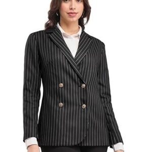 Double Breasted Blazer - Black and White