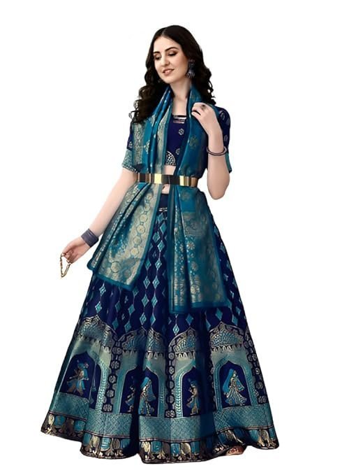 womens wear banarasi silk lehenga choli.