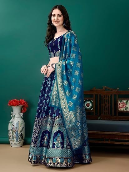 womens wear banarasi silk lehenga choli. - Image 3