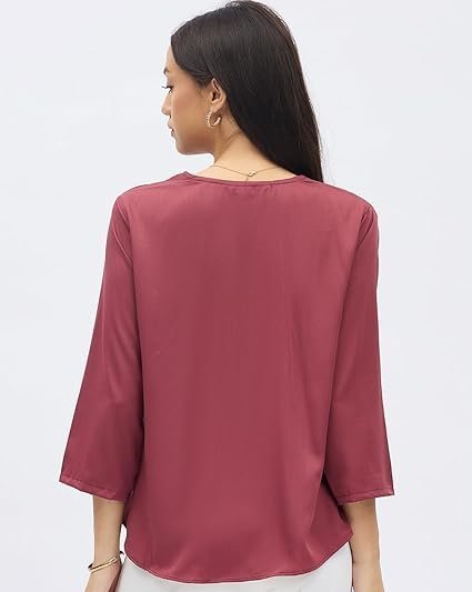 Printed Top with Contrast Tipping – Stylish Ethnic & Western Tops for Women – Summer Travel Wear, Trendy Tops for Jeans, Lightweight & Comfortable Casual Wear - Image 5