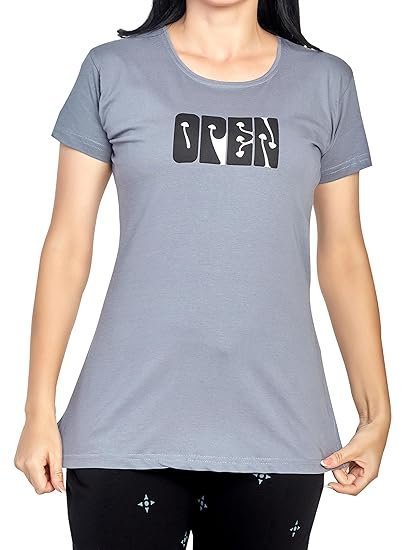 Night Suit for Women| Night Dresses for Women Cotton| Soft Cotton T-Shirt & Pyjama| Cute Printed Sleepwear| - Image 5