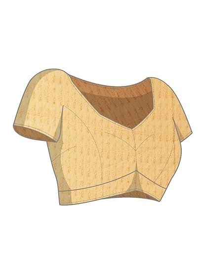 Women's Chiffon Blend Woven Deisgn Saree With Unstiched Blouse Piece(SZ-CHIF) - Image 2