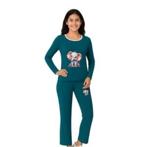 Women's Cotton Night Suit Set of Shirt & Pyjama Nightwear Women
