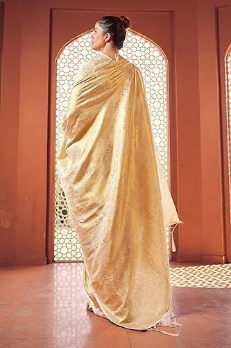 Womens Kanjivaram Silk Saree with Zari Woven Saree With Blouse Piece - Image 2