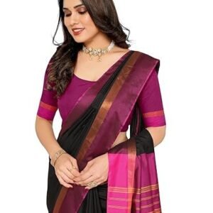 Women Kerala Silk Blend Saree With Blouse Piece_freesize