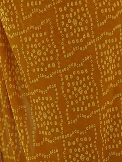 Women's Georgette Bandhani Printed Festive Saree with Unstitched Blouse Piece - Image 3