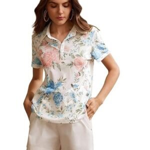 Tops for Woman | Spandex Top | T-Shirt | Tshirt | Western | for Jeans | Short Sleeve | Stretchable | Floral Printed