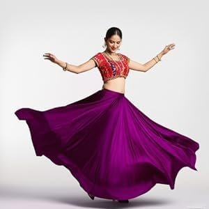 Women's American Crepe Blooming Flared Long Stitched A-line Flare Readymade Skirt Lehenga Ghaghra Multicolour Chaniya Choli 12 Meter Flare 40inch Height. - Image 5