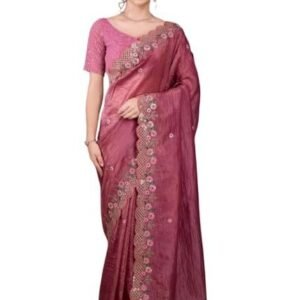Saree For Women's And Girls Zimmy Chu Fabric With Heavy Sequins Embroidey Work Soft new ladies Design Wear Pattu Sarees Latest Sadi Party Sari wedding collections real modling