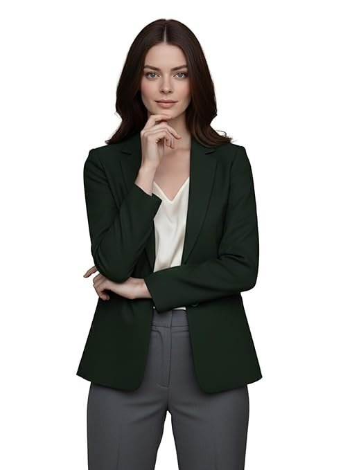 Black Smart Casual Formal Blazer for Women, Regular Fit Stylish Blazer for Women