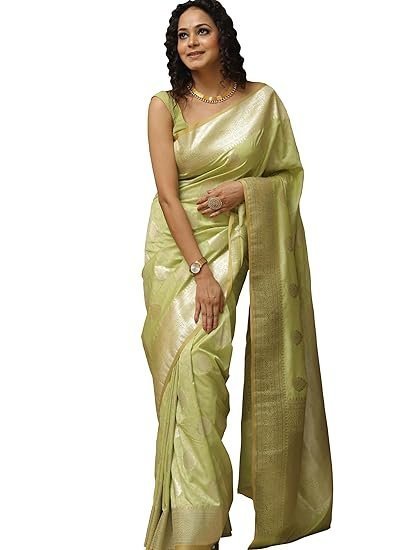 Women's Banarasi Saree Pure Kanjivaram Silk Saree Soft new ladies 2025 Design Wear Pattu Sarees Latest Sadi Party Sari collections With Blouse Piece (San Pari-224)