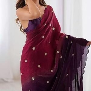 Saree For Women's And Girls Frendy Satin Silk Fabric Saree With All Over Handwork Soft new ladies Design Wear Pattu Sarees Latest Sadi Party Sari wedding collections real modling