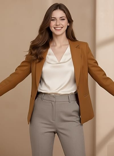 Black Smart Casual Formal Blazer for Women, Regular Fit Stylish Blazer for Women - Image 3