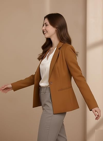 Black Smart Casual Formal Blazer for Women, Regular Fit Stylish Blazer for Women - Image 4