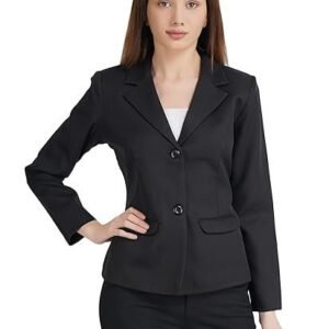Casual Formal Blazer for Women || Regular Fit Stylish Blazer for Women's Black