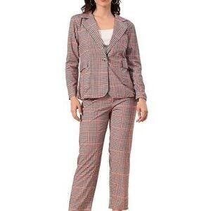 Women’s 3-Piece Cotton Blend Suit Set – Formal Blazer, High-Waist Pants & Camisole Top | Elegant Office Wear & Business Attire for Work, Meetings, and Events