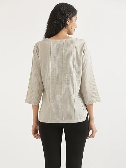 Everyday Cotton Top | Women's Regular Solid Color Top | Casual/Office Wear - Image 3