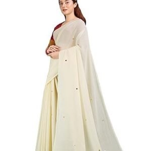 Women's Embellished Sequinned Pure Cotton Saree(SolidSequinParent)