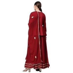 Maroon Gota Hand Work lehenga dupatta set