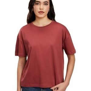Women's Super Soft Cotton Round Neck Solid T-Shirt (Stylish | Oversized Fit) (Available in Plus Sizes)