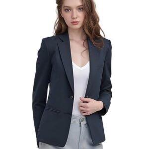 Long Blazer for Women Casual & Professional Look, Durable Satin Coat