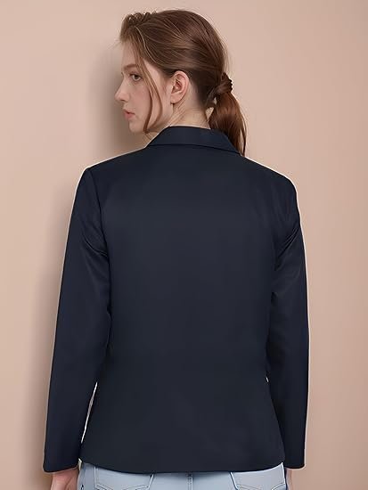 Long Blazer for Women Casual & Professional Look, Durable Satin Coat - Image 2