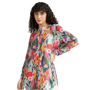 Women Rayon Shirts Korean Style Long Sleeve Oversized Button Down | Workwear Top for Office & Casual Wear