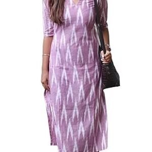 Women's Cotton Ikat Print Kurta Set | Soft Fabric | Stylish Ethnic Suit