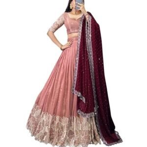 Women's Chiffon Embroidered Lehenga Choli Panvel LH-New