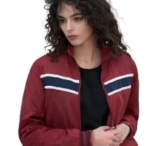 Jacket,Stylish Jacket For Women,Casual Jacket,Winter Jacket, Maroon Winter Jacket For Women, Jacket,Full Sleeve Bomber Jacket,Light Weight Jacket,Jacket03.
