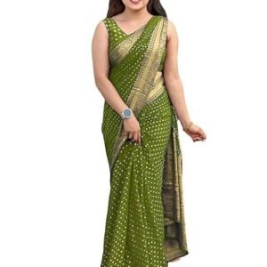 Women's Silk Weaving Kanjivaram Saree with Unstitched Blouse Piece