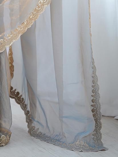 Women's Satin Embellished Saree With Unstitched Blouse Piece (AARYAN18301_KR_Parent) - Image 2