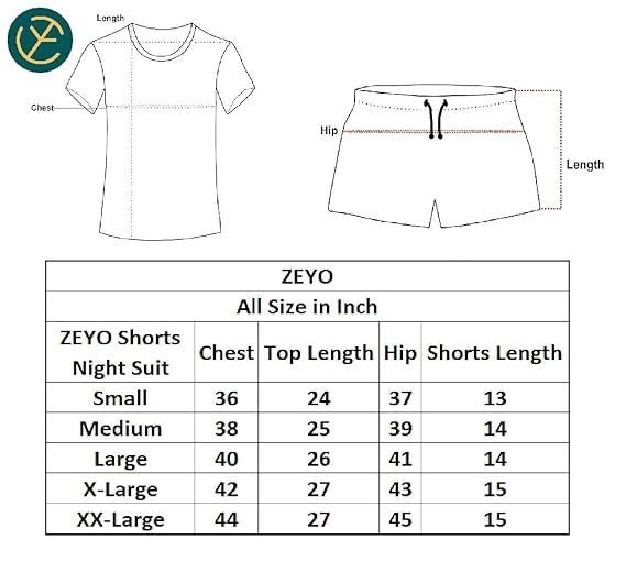 Women's Cotton Star Printed Night Suit set of Top & Shorts 5231 - Image 5