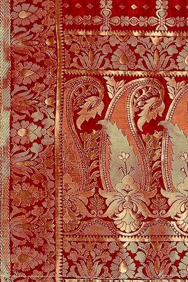 Women's Faux Silk Jacquard Semi-Stitched Embroidered Fabric Lehenga Choli - Image 3