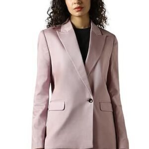 Women Solid Longline Length Oversized Notch Lapel Collar Full Sleeve Blazer