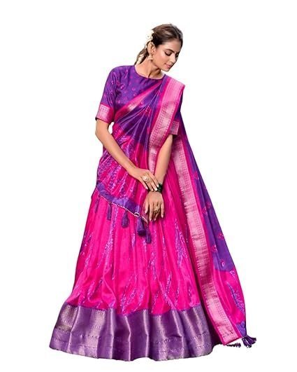 Women's Lehenga Choli Fancy Fabric Beautiful Lace Border Heavy Dupatta Designer Blouse Wedding Season Special Diwali Festival Party Wedding Casual Ceremony.