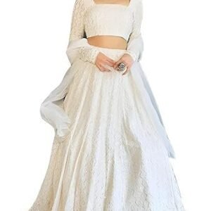 Georgette Embroidery Sequence Work Lehenga Choli Unstitch Blouse With Dupatta For Women (New-Bridal-Latest-Wedding-Sequnce-Lehenga-Designer)