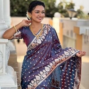 Banarasi Silk Saree Zari Woven for Festival Wedding Soft Silk with Rich Pallu Design Sarees For Women with Blouse
