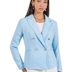 Double Breasted Blazer for Women | Regular Fit, Regular Length | Perfect for Casual, Party & Everyday Outfits