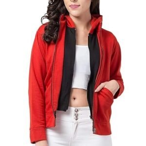 Women's Double Zipper Jacket Winter Wear