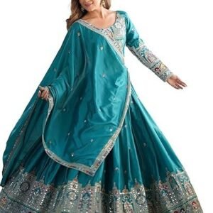 Women's Natural Silk Coding Dori With Sequence Embroidery Work Semi Sttiched Lehenga Choli Set For Wedding