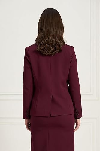 Gritty-Burgundy Single Breasted Blazer - Image 3
