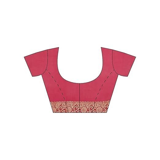 Women's banarasi silk works women's green pure khaddi saree - Image 6