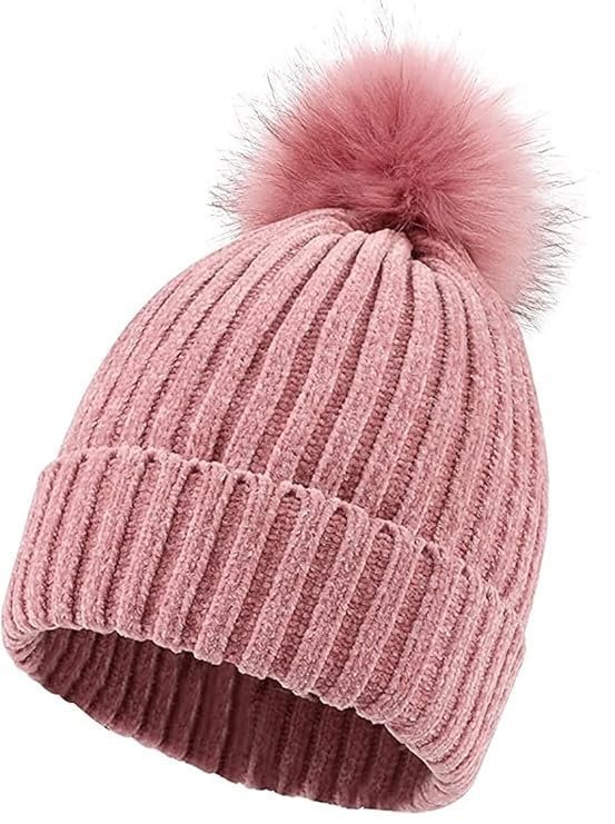 RR DESIGN Fashion Women Winter Soft Warm Snow Proof Woolen Beanie Cap or Women's, Beanie Cap, Winter Caps for Girls Woolen Cap, Women's Running Headwear