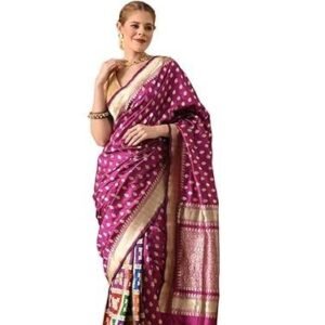 Banarasi Silk Zari Weave Handloom Saree - Pink